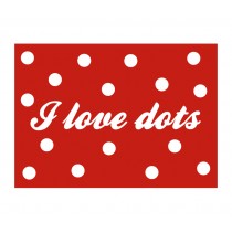 Karte "I love dots"