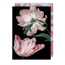 Klappkarte "Tulpe" mit floralem Umschlag 